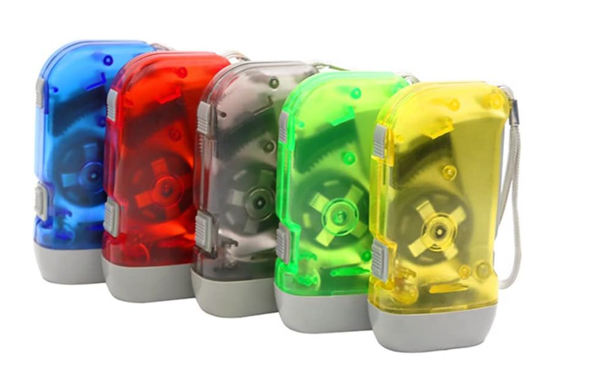Hand Crank Flashlight with Dual LED