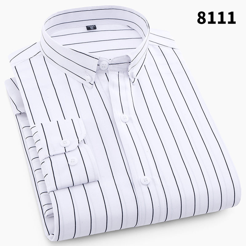 New Men's Printed Long-Sleeved Shirt, Korean Style Slim Fit, Youth