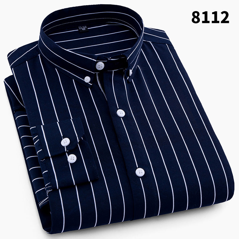 New Men's Printed Long-Sleeved Shirt, Korean Style Slim Fit, Youth