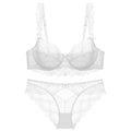 Ultra-Thin Sponge-Free Transparent Bra with Big Breasts and Small Lace Bra