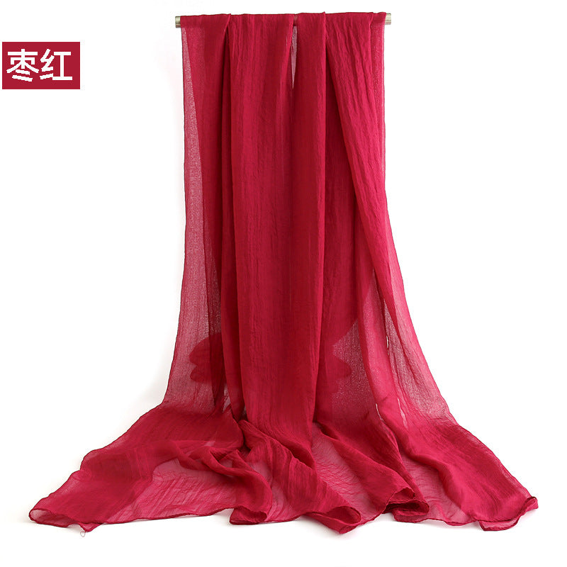 Candy Summer New Sun Protection Shawl Chiffon Imitation Silk Scarf Seaside