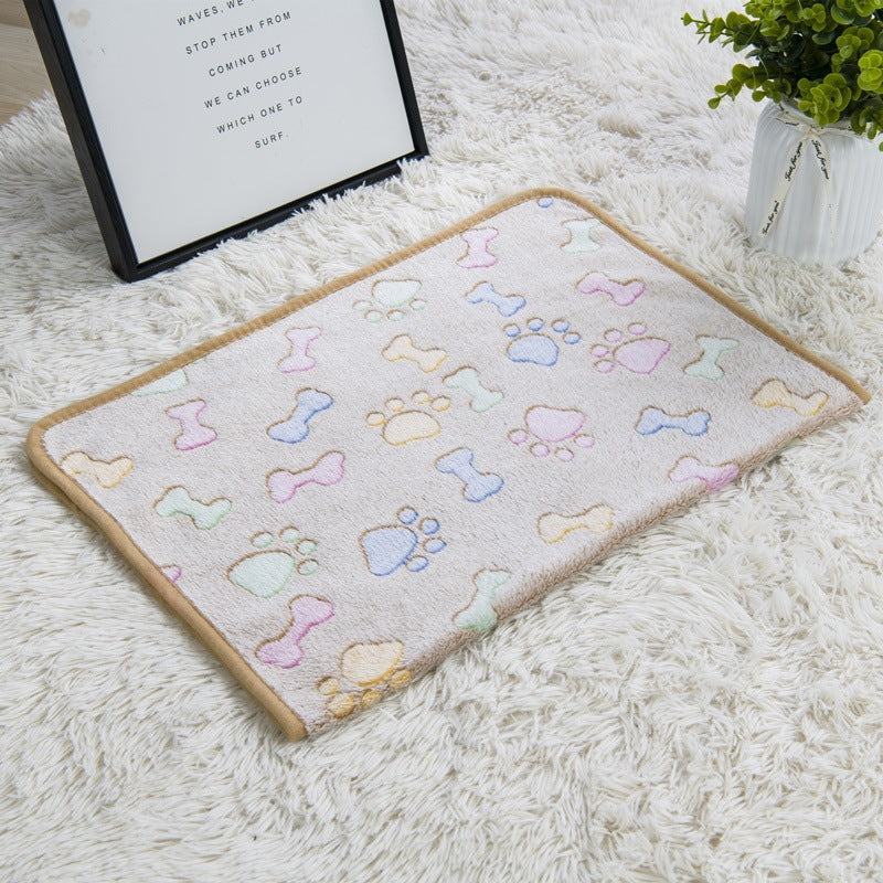 pet blanket mat cat and dog flannel blanket autumn and winter warm blanket