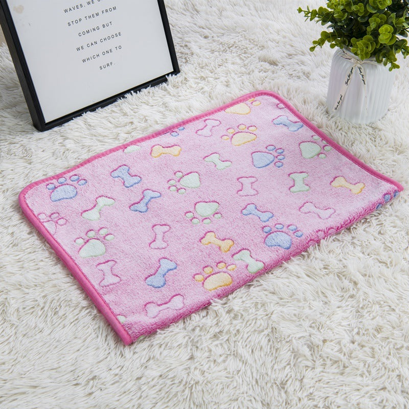 pet blanket mat cat and dog flannel blanket autumn and winter warm blanket