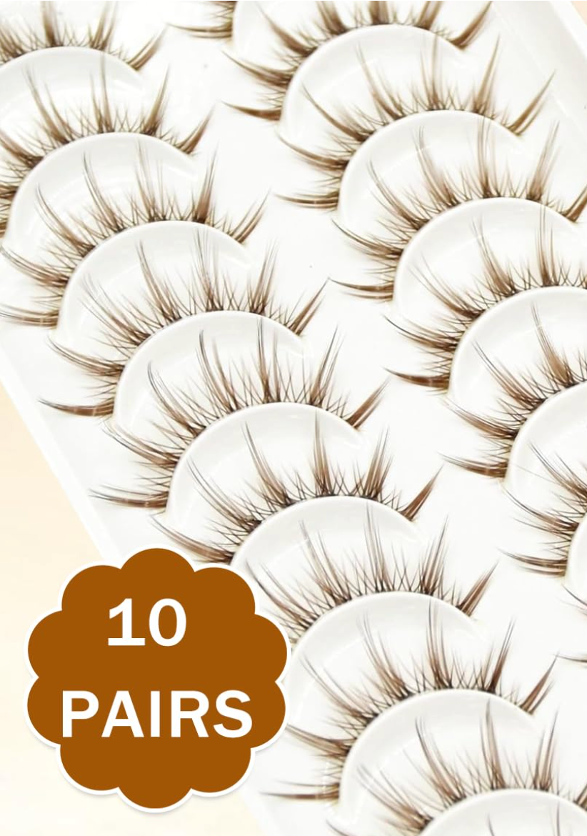 Fluffy Natural Faux Mink Lashes (10 Pair)
