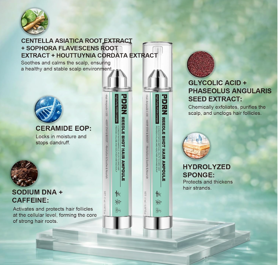 Plant-Based PDRN Scalp Hair Regrowth Gel