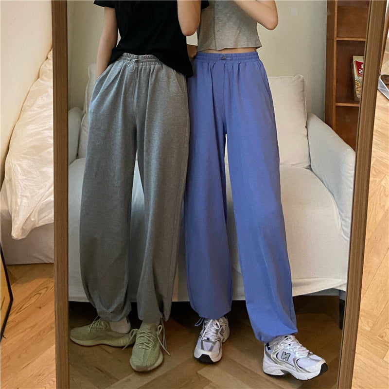 Women's Athletic Casual Pants Autumn New High-Waisted Jogger Cropped Pants
