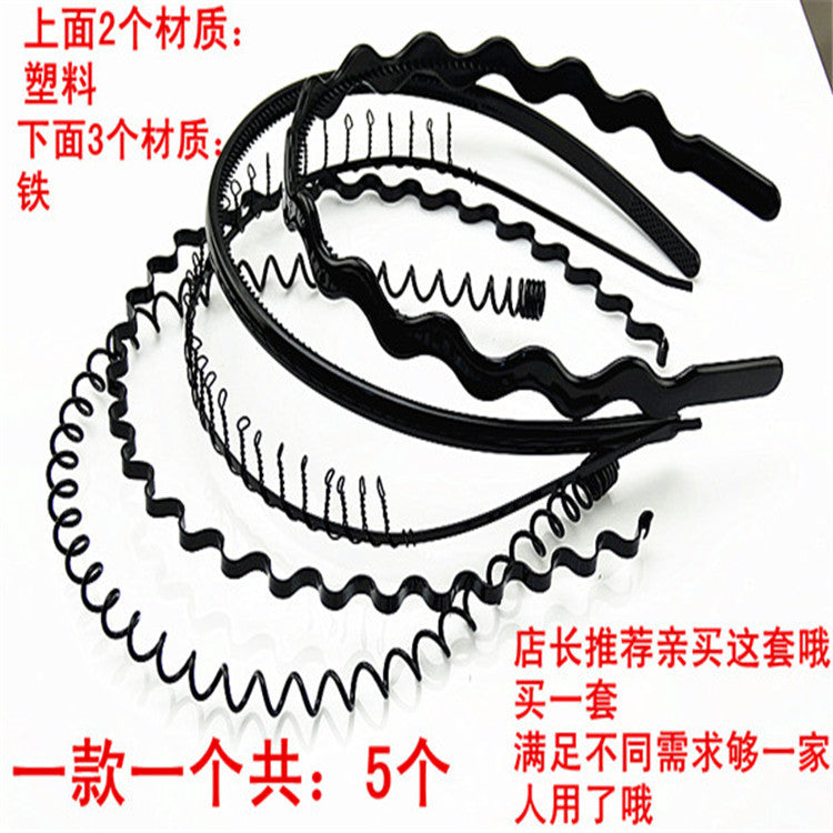 Iron black bottom wave spiral sports head hoop head buckle bath fine