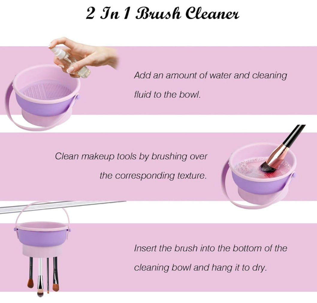 3 In 1 Makeup Brush Cleaner Bowl