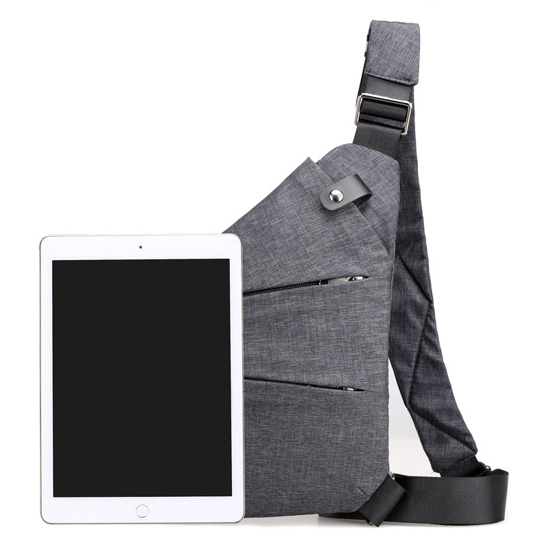 Right shoulder gun bag nylon chest bag men's lightweight simple large
