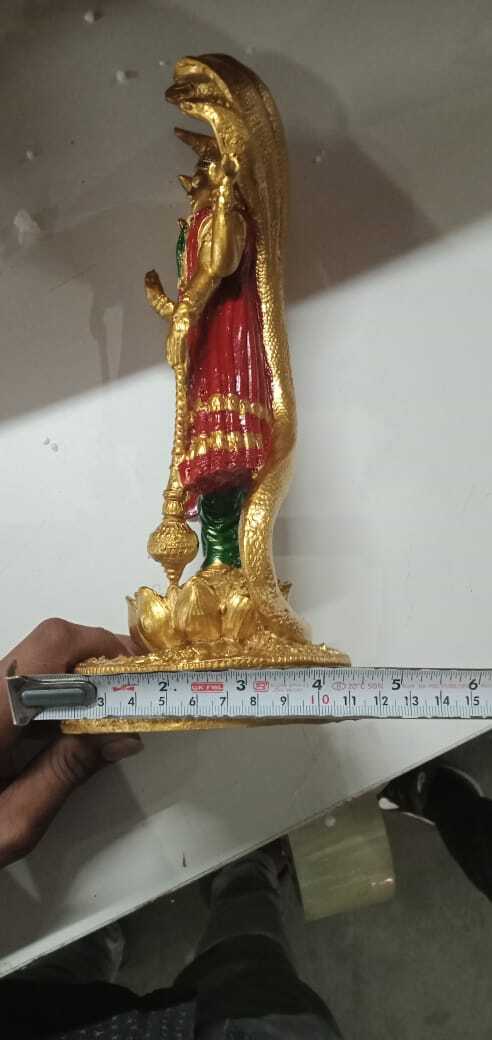 Lord Vishnu Standing Idol Antique Finish - 12 Inch