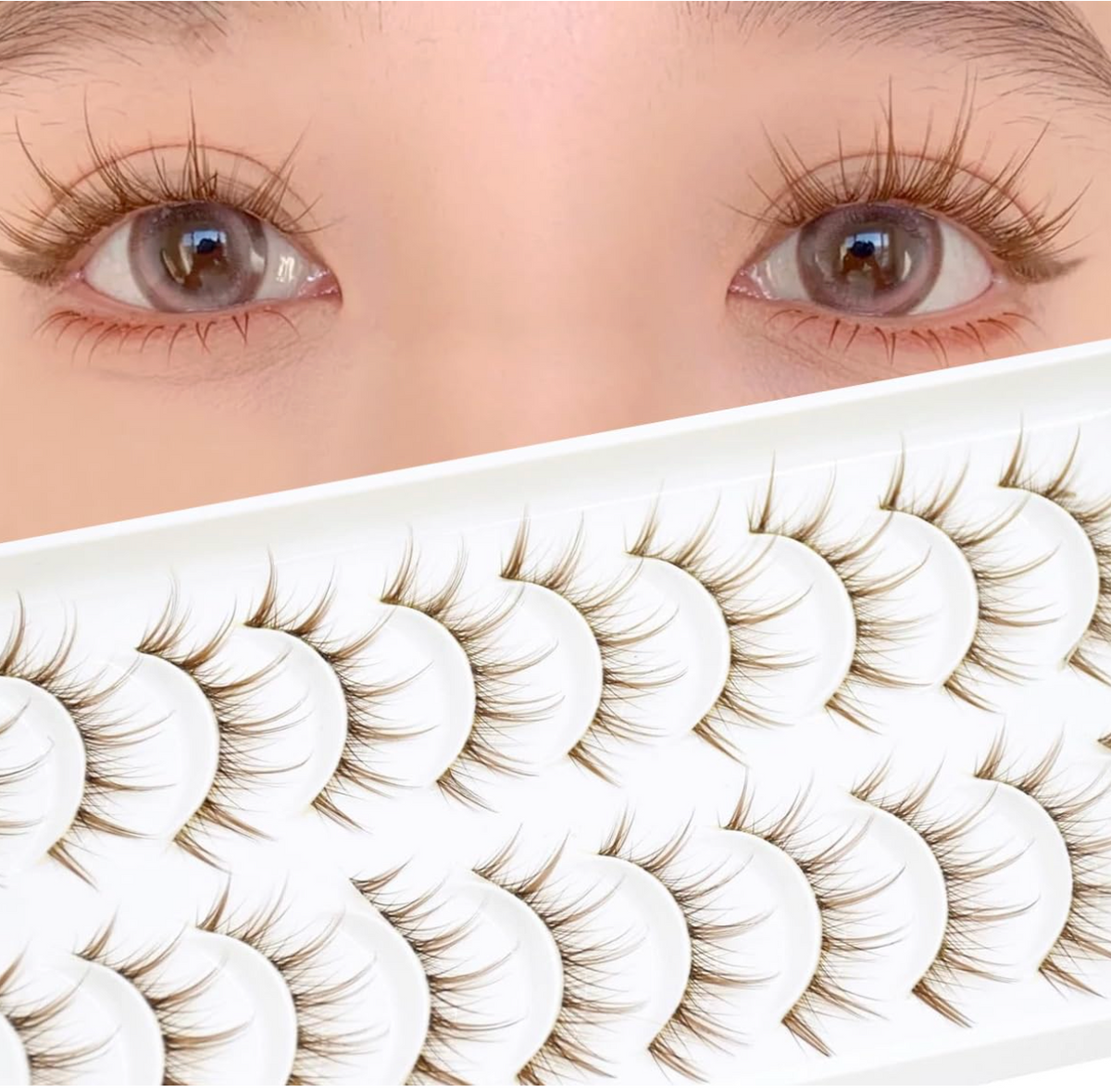 Fluffy Natural Faux Mink Lashes (10 Pair)