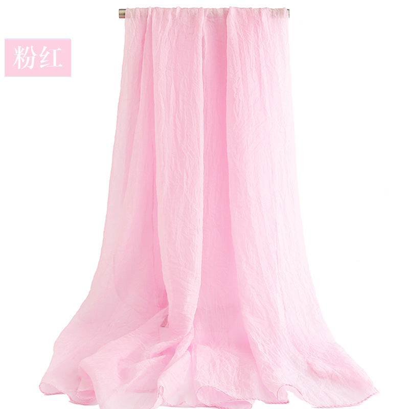 Candy Summer New Sun Protection Shawl Chiffon Imitation Silk Scarf Seaside