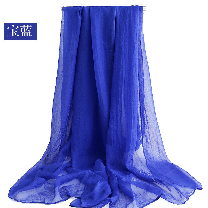 Candy Summer New Sun Protection Shawl Chiffon Imitation Silk Scarf Seaside