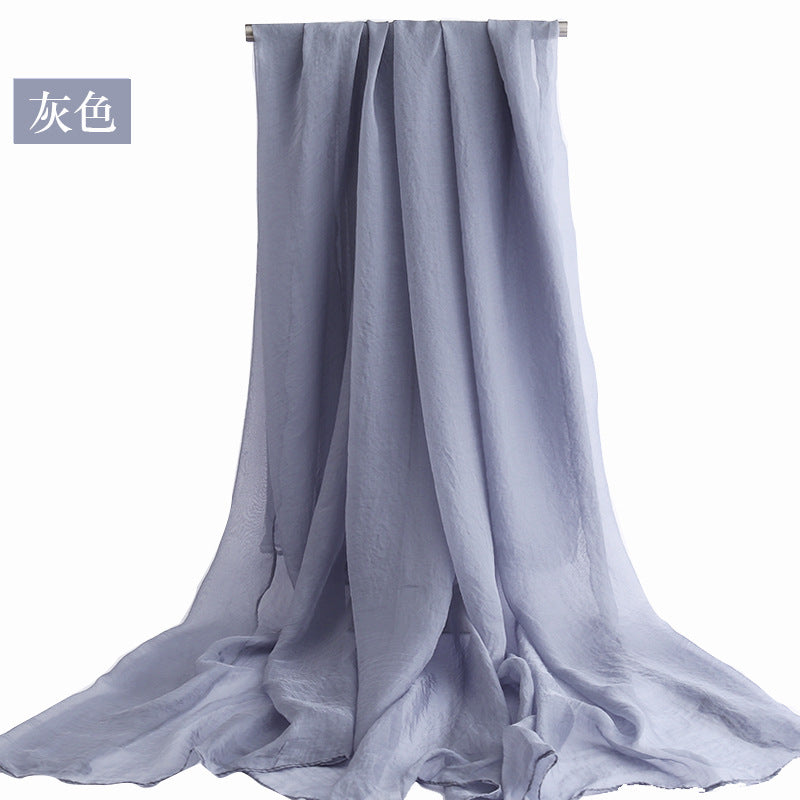 Candy Summer New Sun Protection Shawl Chiffon Imitation Silk Scarf Seaside