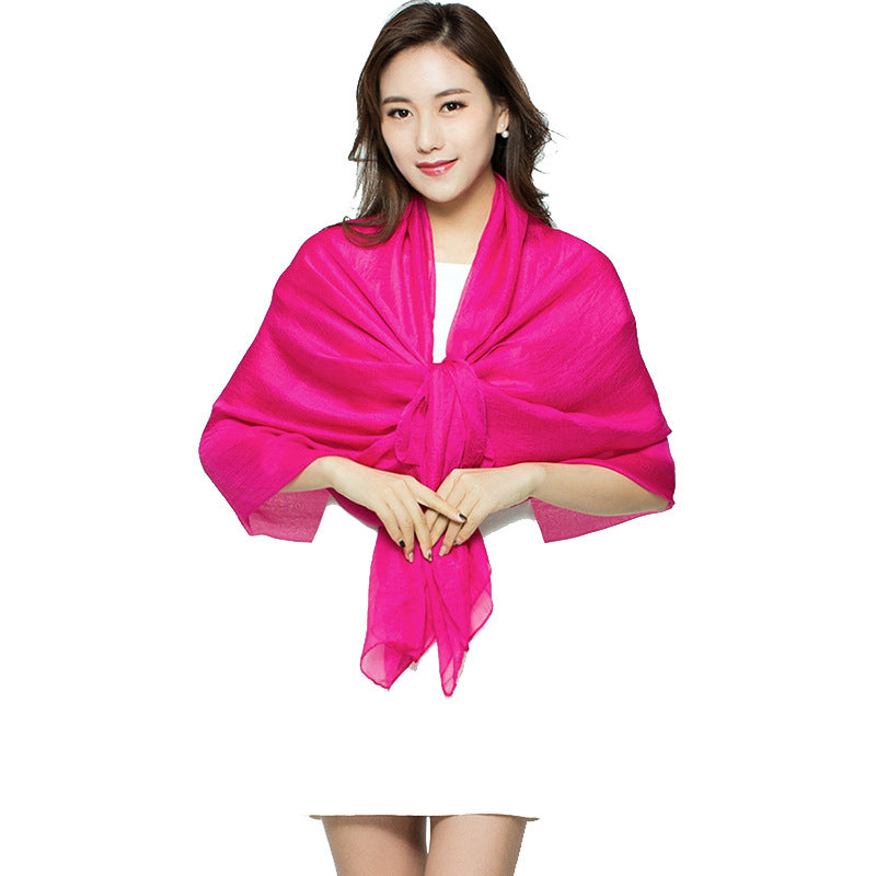 Candy Summer New Sun Protection Shawl Chiffon Imitation Silk Scarf Seaside