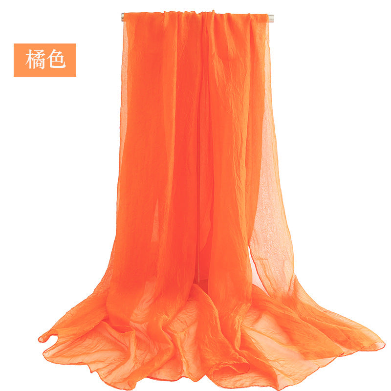Candy Summer New Sun Protection Shawl Chiffon Imitation Silk Scarf Seaside