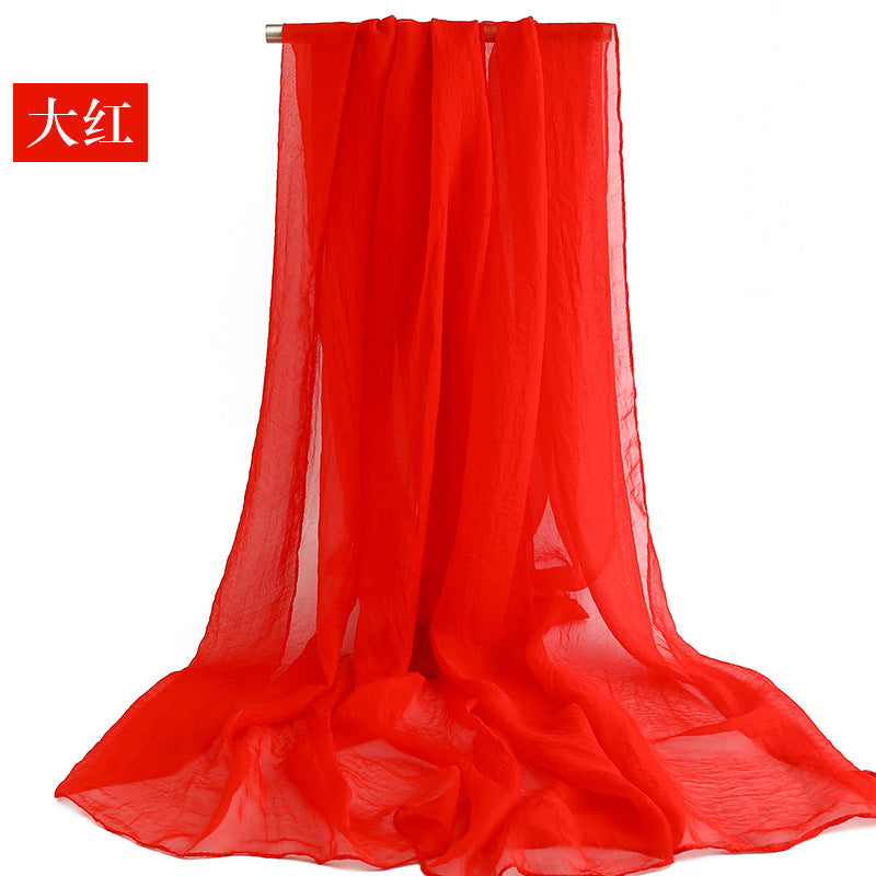 Candy Summer New Sun Protection Shawl Chiffon Imitation Silk Scarf Seaside