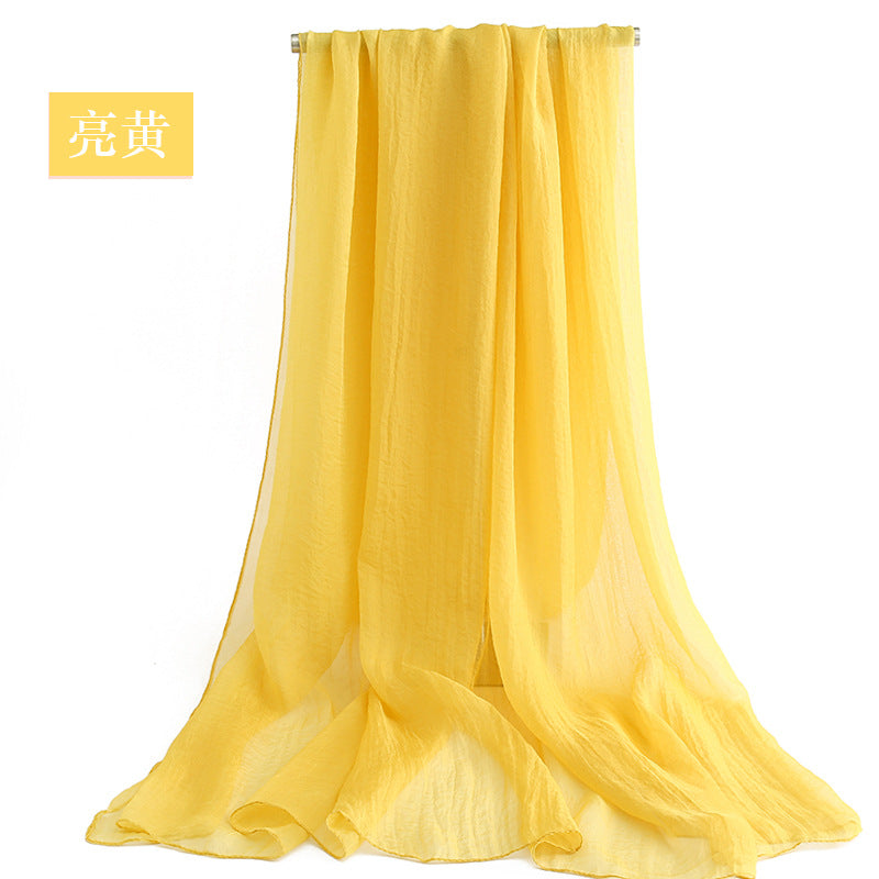 Candy Summer New Sun Protection Shawl Chiffon Imitation Silk Scarf Seaside