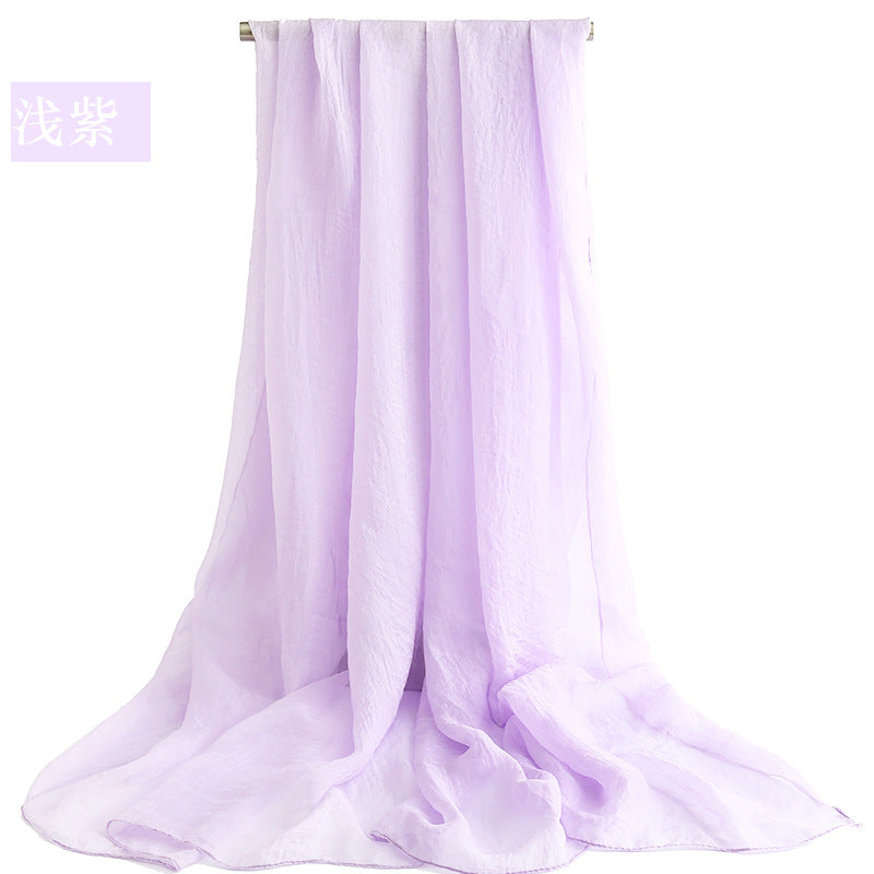 Candy Summer New Sun Protection Shawl Chiffon Imitation Silk Scarf Seaside