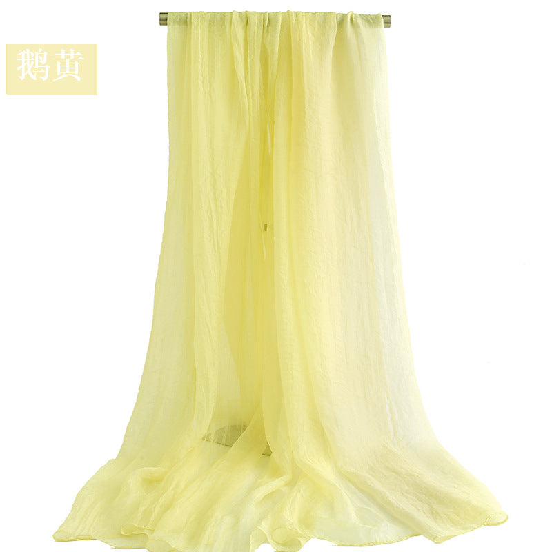 Candy Summer New Sun Protection Shawl Chiffon Imitation Silk Scarf Seaside