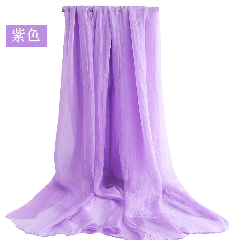 Candy Summer New Sun Protection Shawl Chiffon Imitation Silk Scarf Seaside