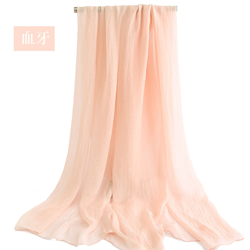 Candy Summer New Sun Protection Shawl Chiffon Imitation Silk Scarf Seaside