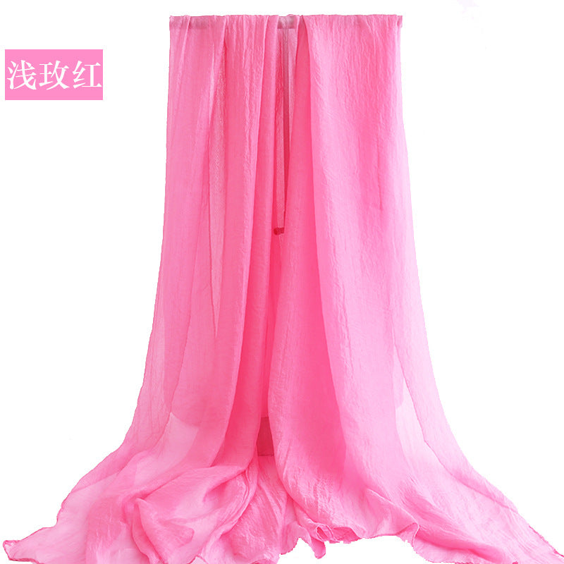Candy Summer New Sun Protection Shawl Chiffon Imitation Silk Scarf Seaside