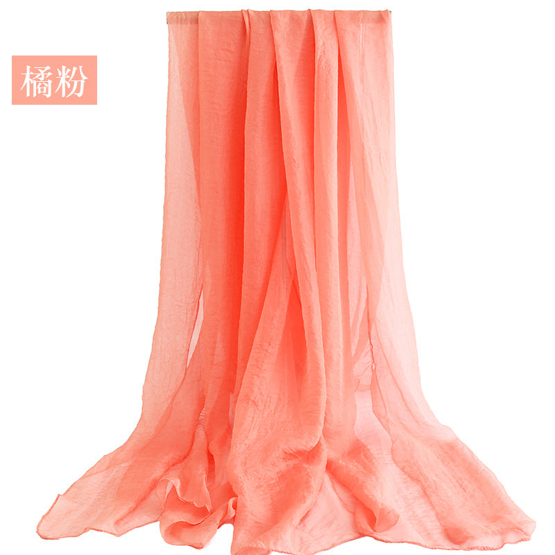Candy Summer New Sun Protection Shawl Chiffon Imitation Silk Scarf Seaside