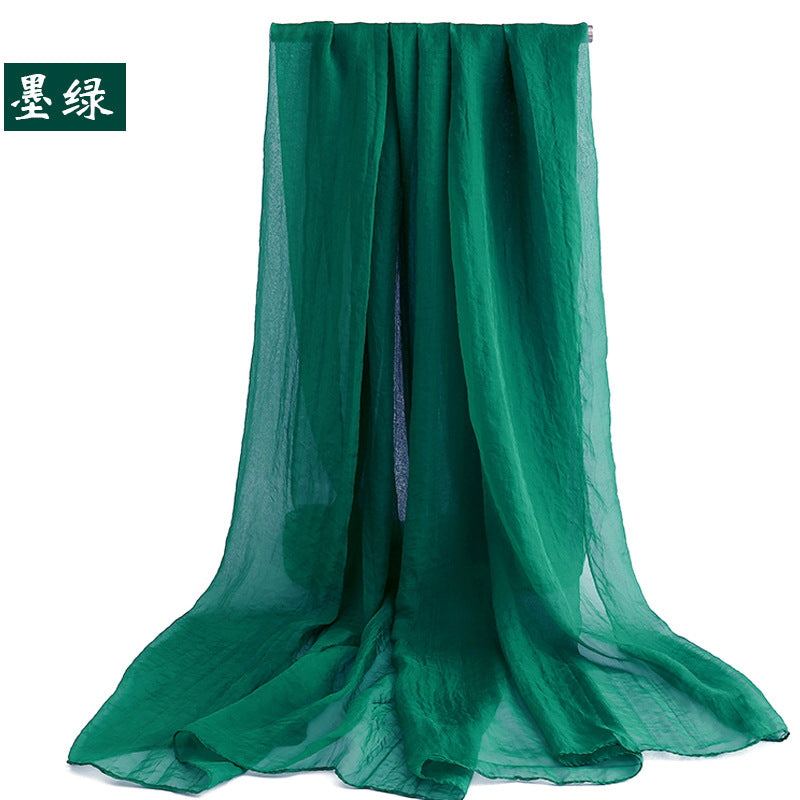 Candy Summer New Sun Protection Shawl Chiffon Imitation Silk Scarf Seaside