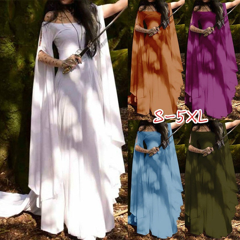 2018wish New party Long Sleeve Crewneck Belt Women Dress Halloween Women's