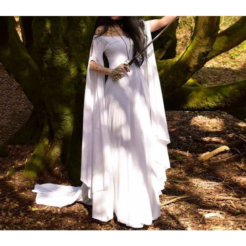2018wish New party Long Sleeve Crewneck Belt Women Dress Halloween Women's