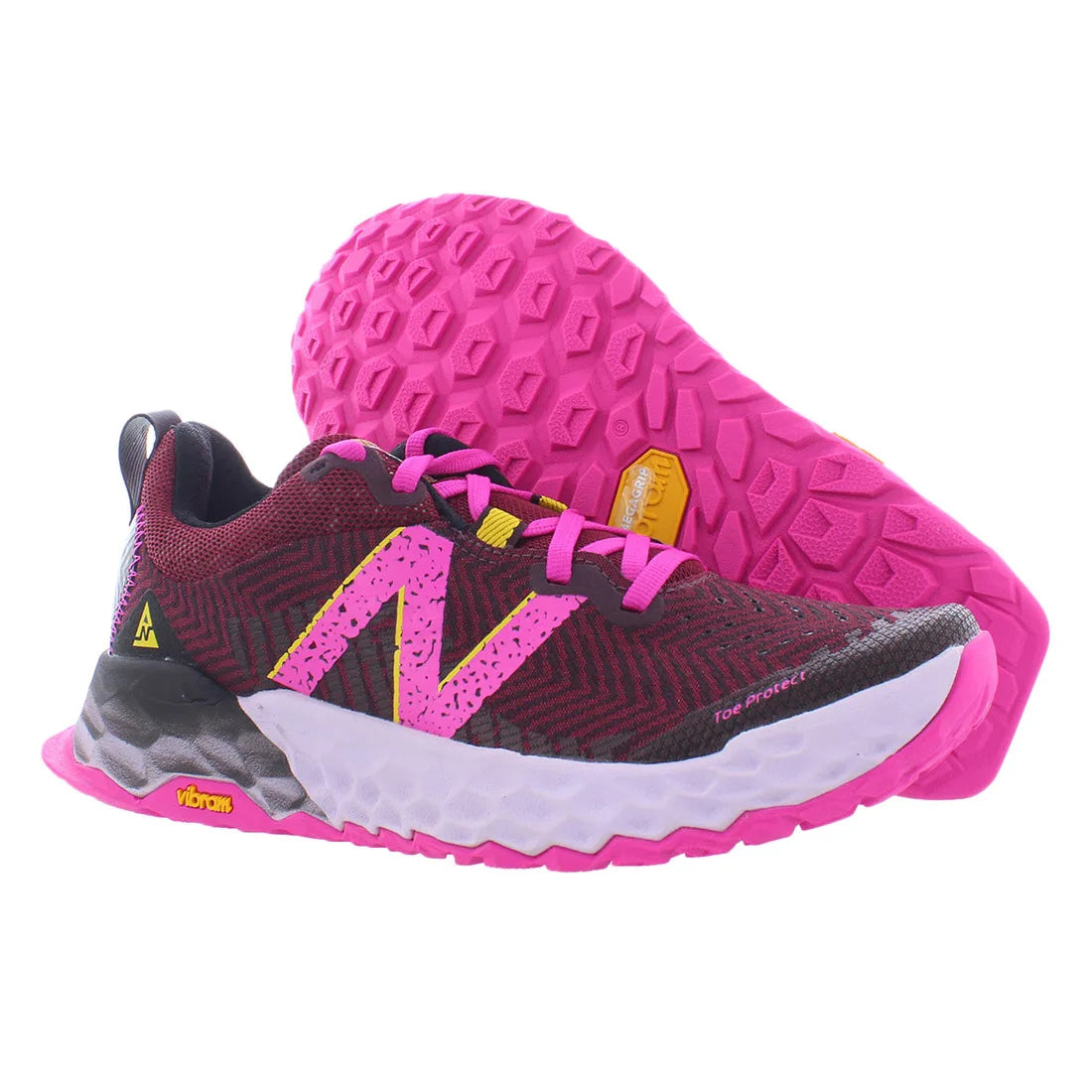 New Balance Fresh Foam Hierro V6 Womens Shoes Color: Garnet/Pink Glo 100%