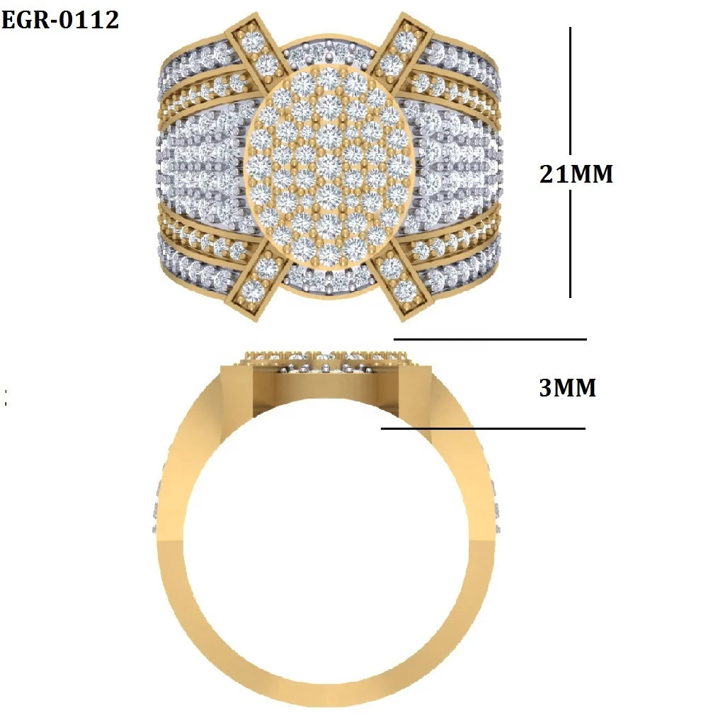 Elegant Lurba Jewels Men's Lab Grown Diamond Ring IGI Certified Vintage