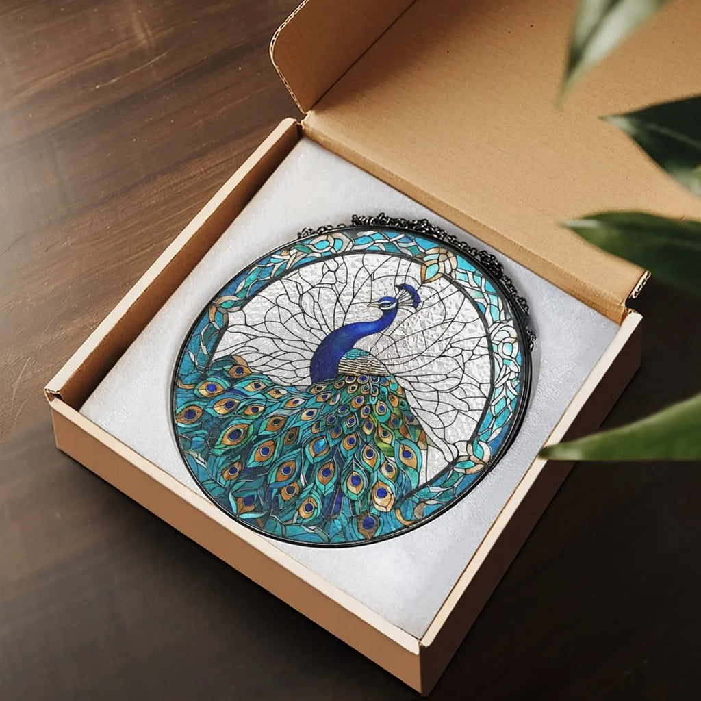 Stingray with Flat Glass Body Suncatcher Ocean Floor