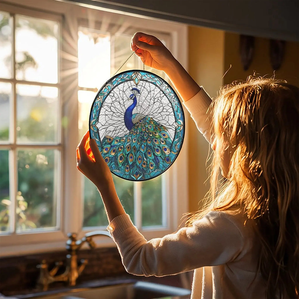 Stingray with Flat Glass Body Suncatcher Ocean Floor