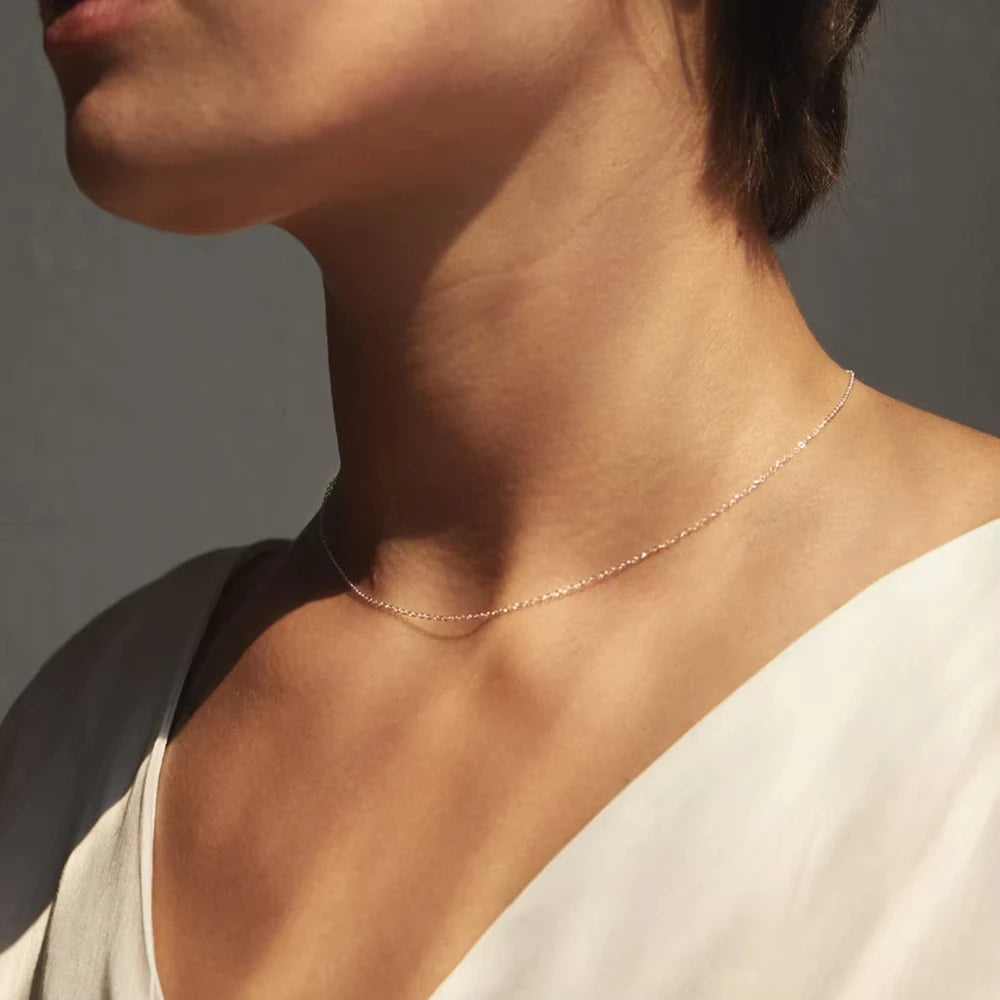 EManco Women's Stainless Steel Link Chain Necklace & Collare Choker