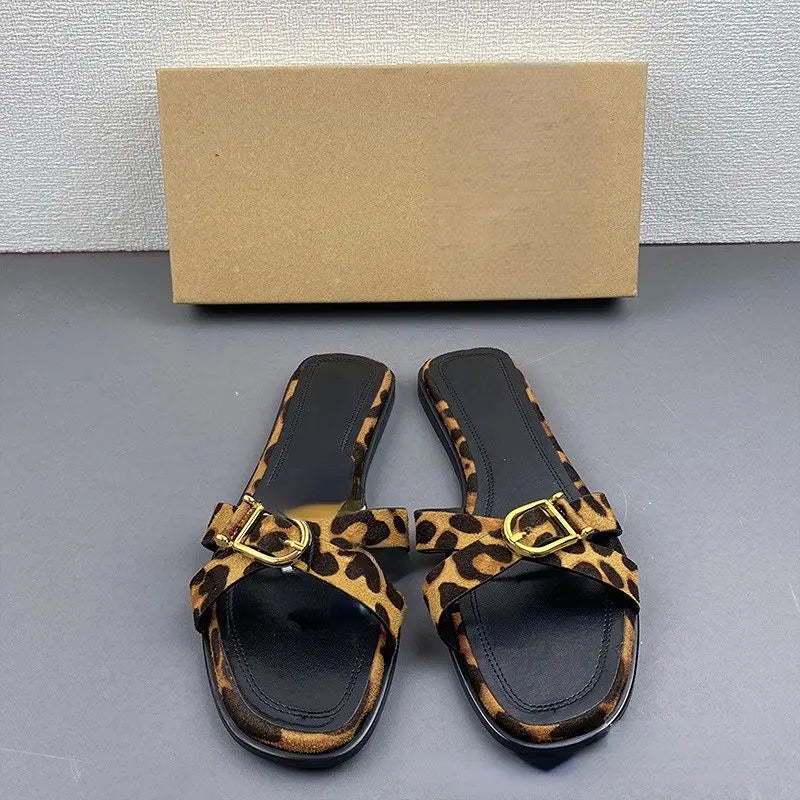 Muti Color Design Sandalias Mujer Women Pour Femmes Flat Sandals for Ladies