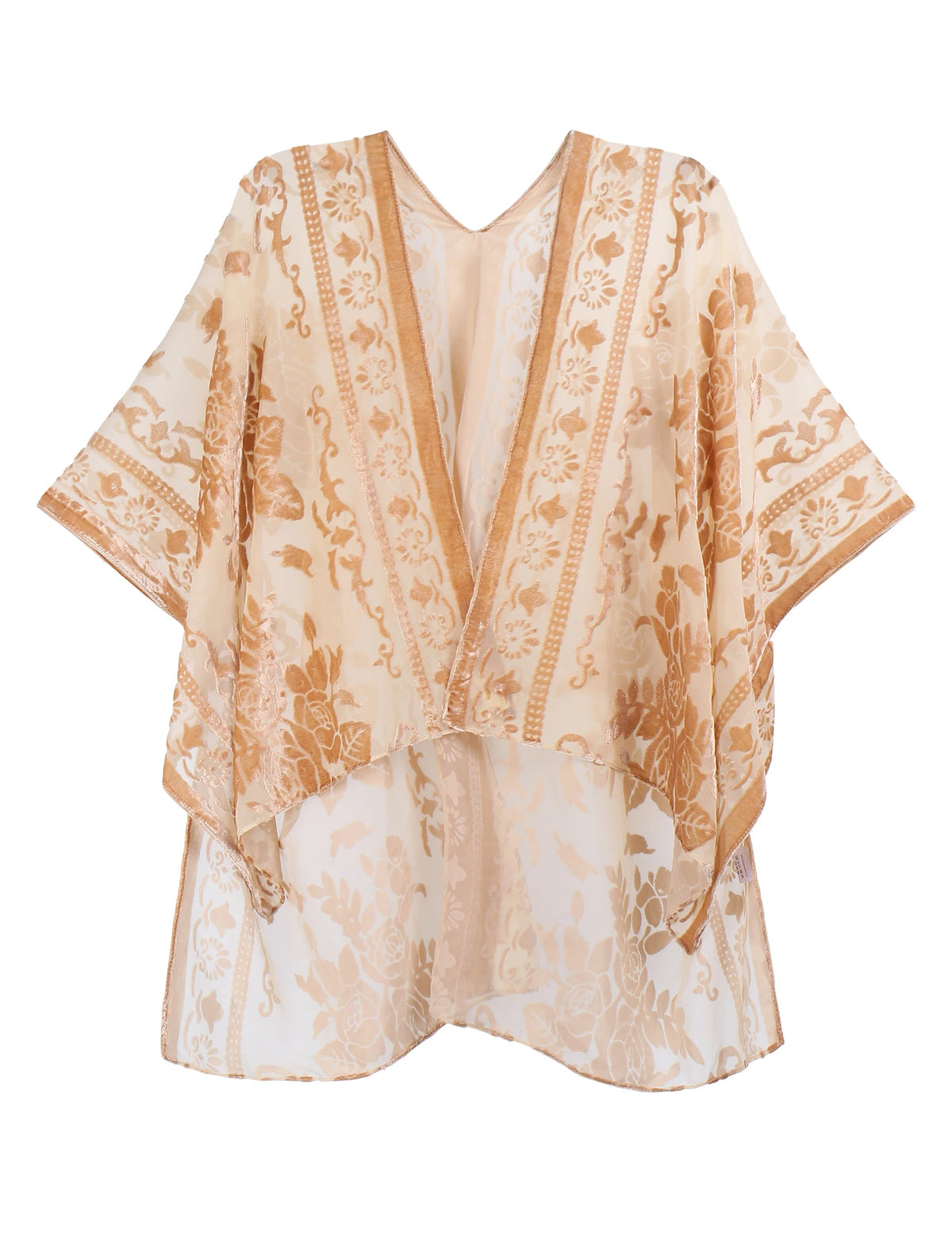 Best Quality Burnout Velvet Ladies Kimono Unique Design Burnout Velvet