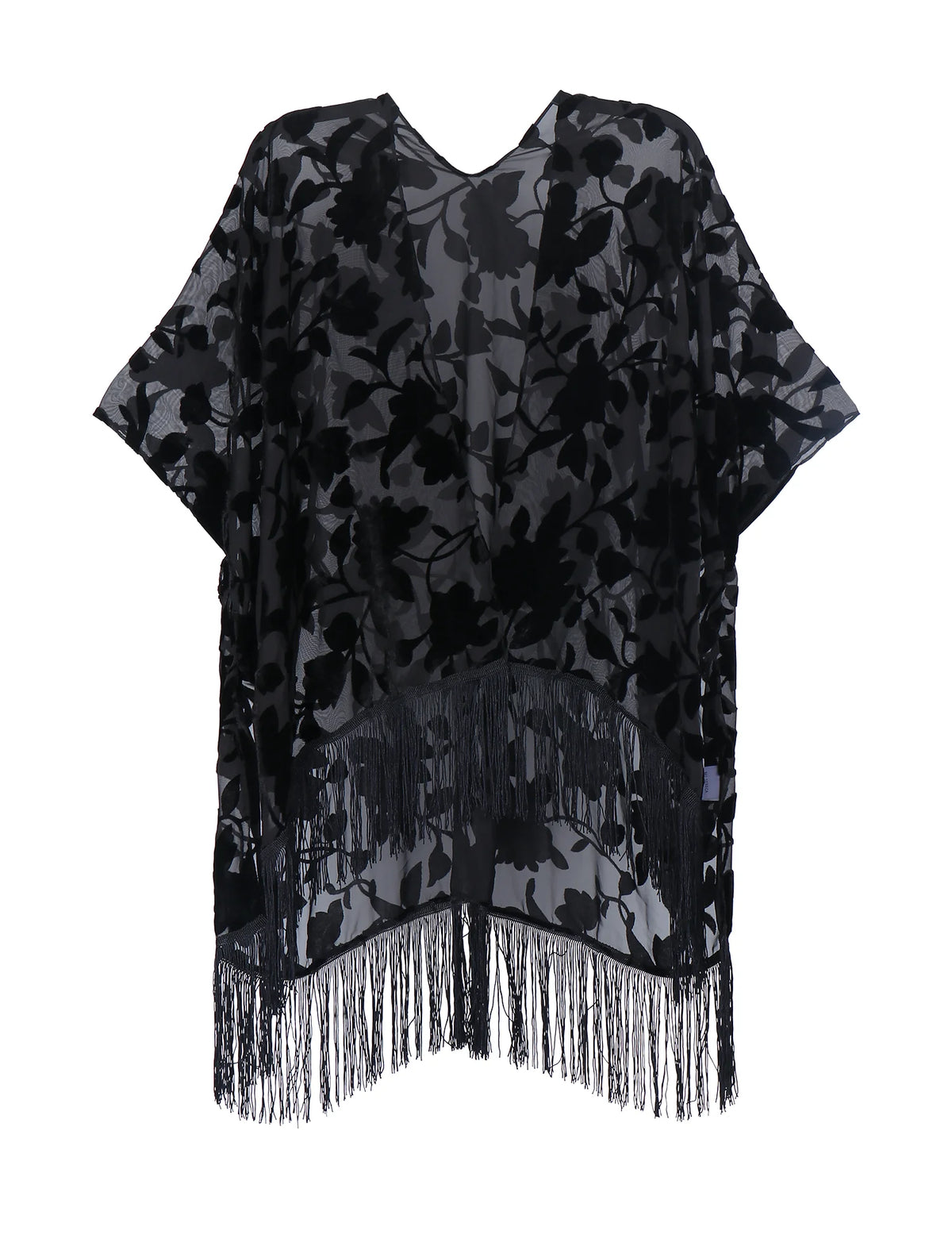 Best Quality Burnout Velvet Ladies Kimono Unique Design Burnout Velvet