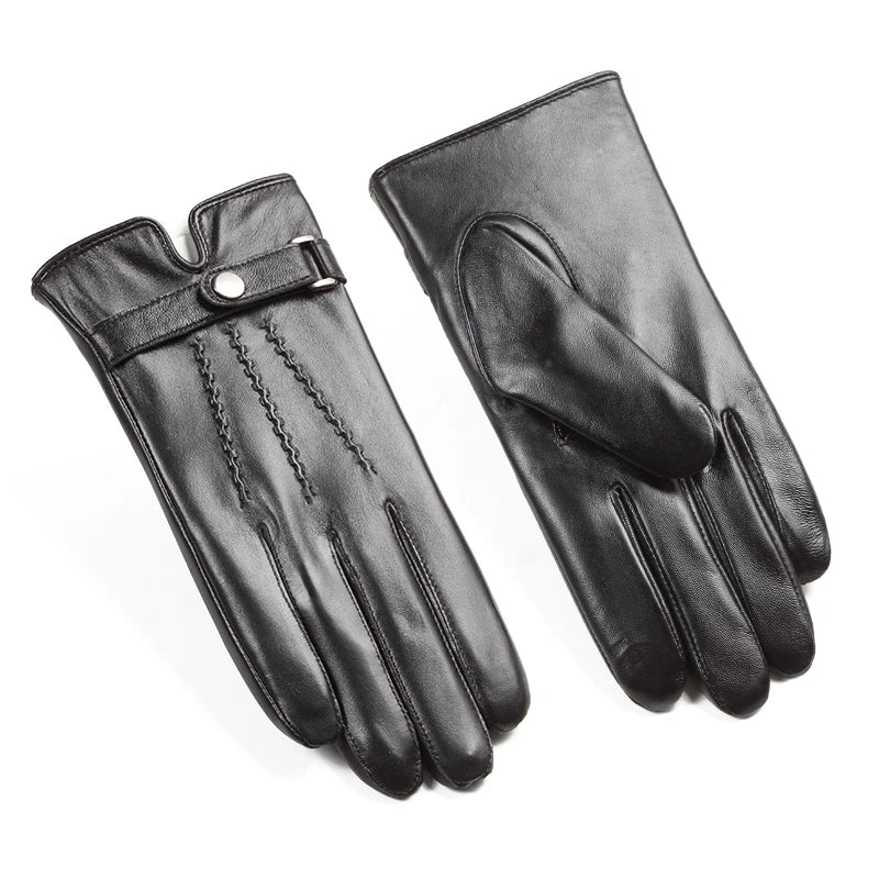 Avenzo Sheepskin Leather Winter Riding Gloves