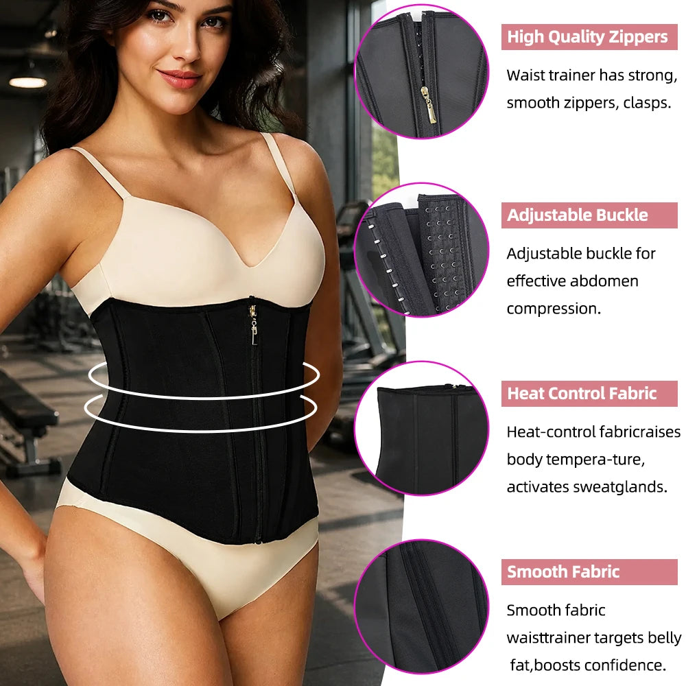 3 colors Fajas Colombianas Reductoras Waist Trainer Women Tummy Control