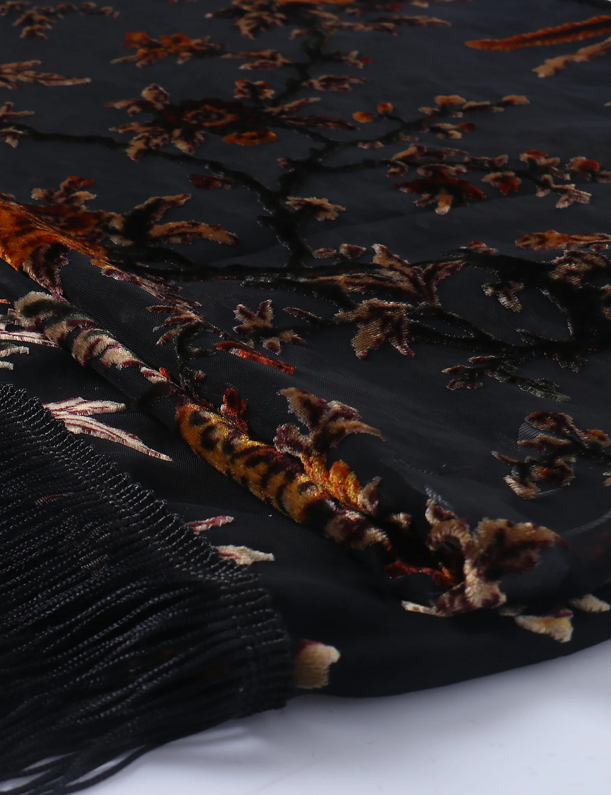 Best Quality Burnout Velvet Ladies Kimono Unique Design Burnout Velvet