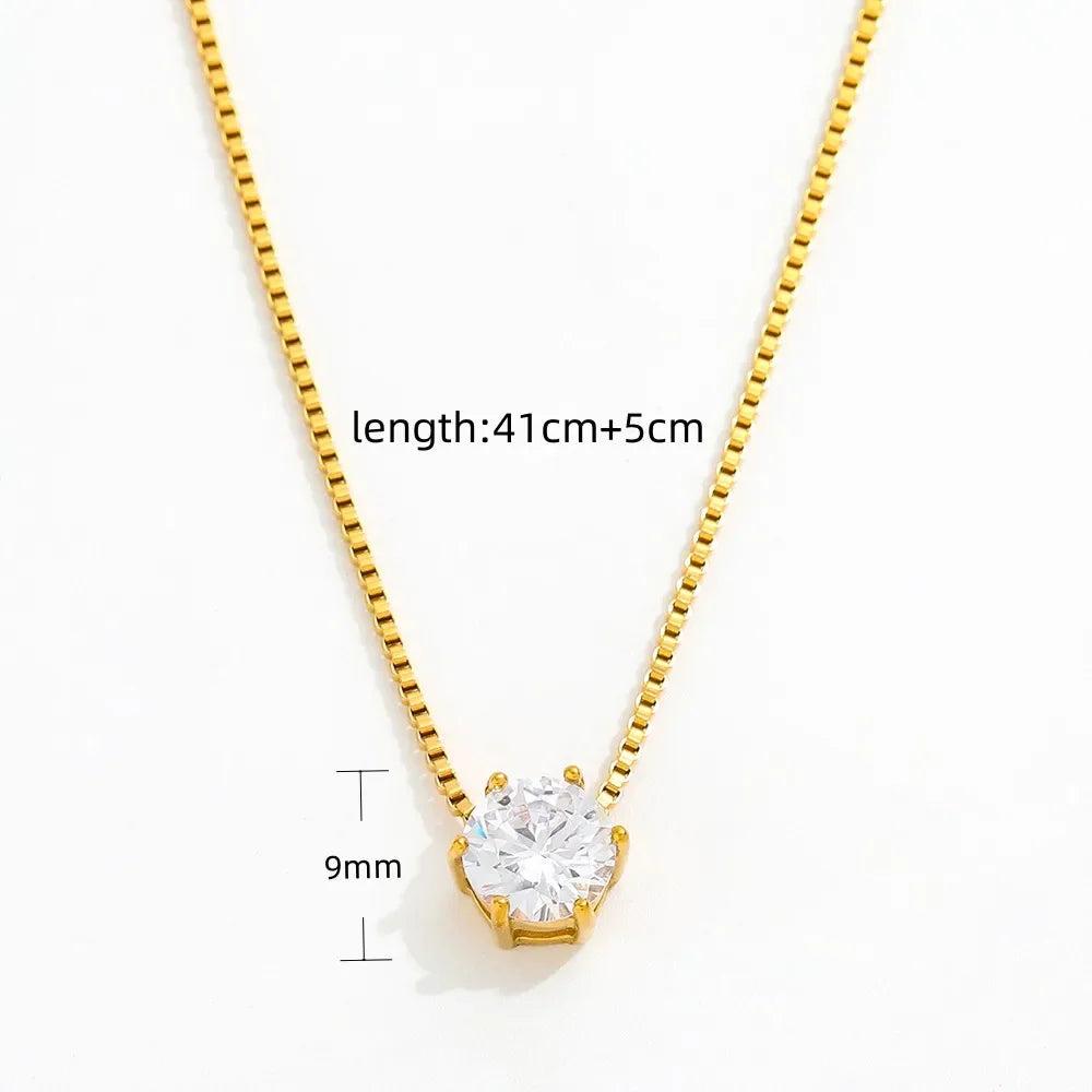 Avenzo 18K Plated Diamond Pendant Necklace