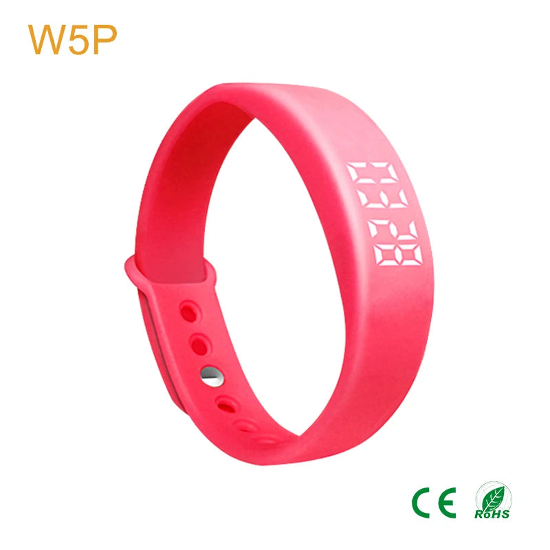 CE RoHS Waterpoof Silicone Vibration Alarms Smart Bracelet Band Fitness
