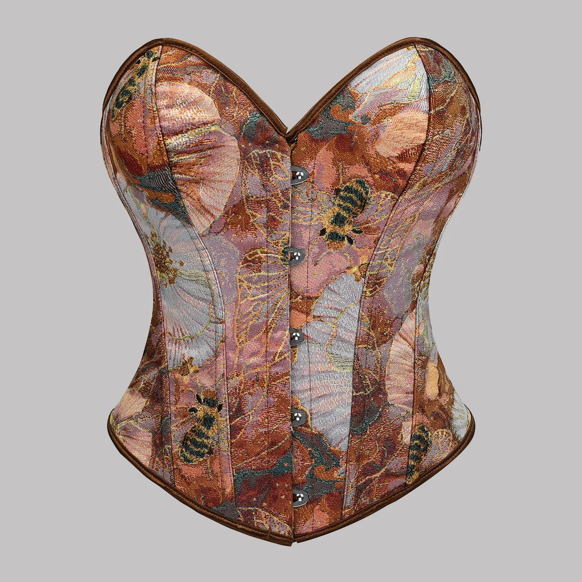 Bustier Vintage Shapewear 3D Embroidery Camisole Green Bodice Women's