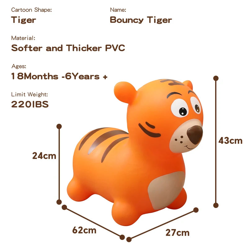 Inflatable Hopper Horses Jumping Horse Toddler Toy Ride on Toy Animal