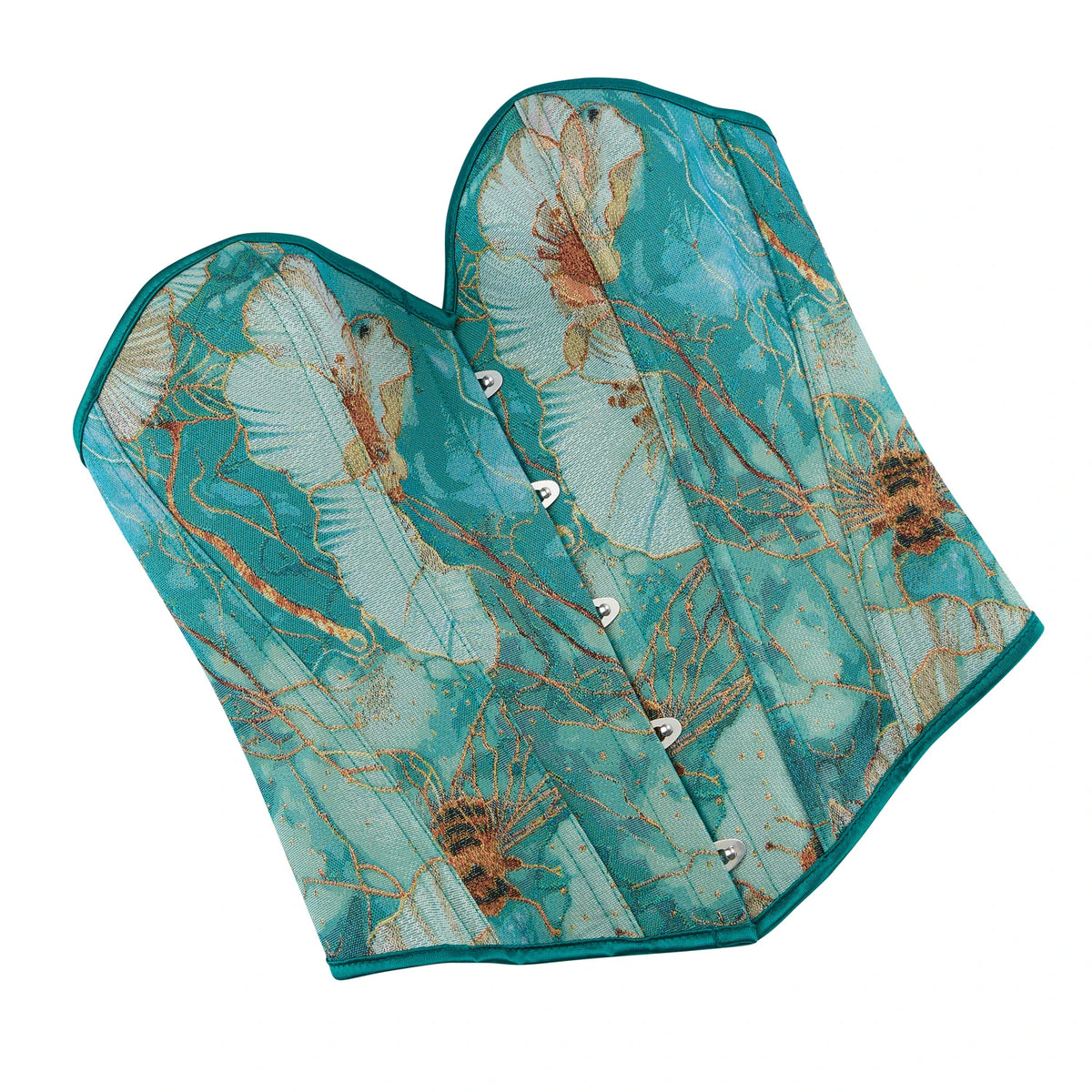 Bustier Vintage Shapewear 3D Embroidery Camisole Green Bodice Women's