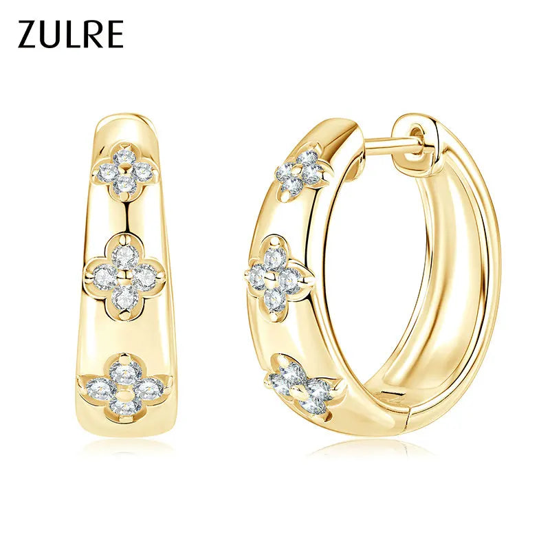 925 Sterling Silver Round Moissanite Earrings (1.8mm, 1.5mm, 1.3mm)