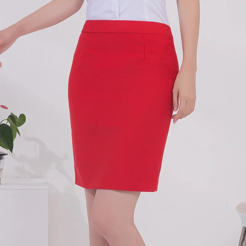 Casual Zip-Decorated Summer Office Uniforms for Women Short Formal Work