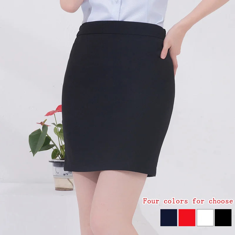 Casual Zip-Decorated Summer Office Uniforms for Women Short Formal Work